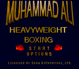 Muhammad Ali Heavyweight Boxing Title Screen